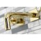 Kingston Brass KS6122ZX Two-Handle Wall Mount Bathroom Faucet, Polished Brass KS6122ZX - alternate 2